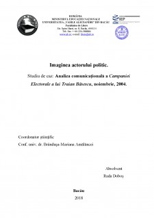 Analiza comunicațională a Campaniei Electorale a lui Traian Băsescu, noiembrie, 2004 - Pagina 2