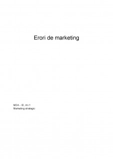 Erori de marketing - Pagina 1