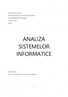 Analiza sistemelor informatice - Pagina 1