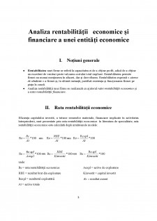 Analiza rentabilității economice și financiare a unei entități economice - Pagina 3