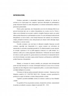 Studiul privind managementul societăților comerciale pe baza principalilor indicatori economicofinanciari, pe exemplul SC Electromax SRL Petroșani - Pagina 4