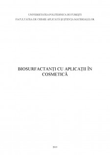 Biosurfactanți cu aplicații în cosmetică - Pagina 1