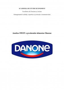 Analiza SWOT la produsul Danone - Pagina 1