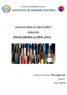 Linii electrice în cablu - izolația policlorură de vinil (PVC) - Pagina 1