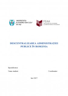 Descentralizarea administrației în România - Pagina 1