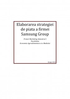 Elaborarea strategiei de piața a firmei Samsung Group - Pagina 1