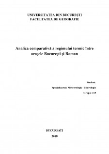 Analiza comparativă a regimului termic între orașele Roman și București - Pagina 1