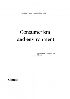 Consumerism and environment - Pagina 1