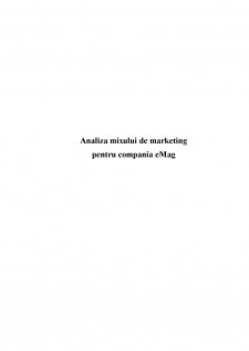 Analiza mixului de marketing pentru compania eMag - Pagina 1