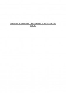 Procesul de evaluare a angajaților în administrația publică - Pagina 1