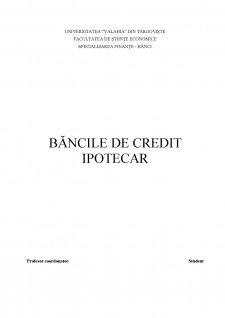 Băncile de credit ipotecar - Pagina 1