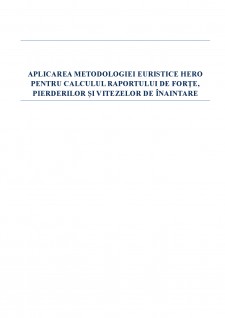 Aplicarea metodologiei euristice hero pentru calculul raportului de forțe, pierderilor și vitezelor de înaintare - Pagina 1