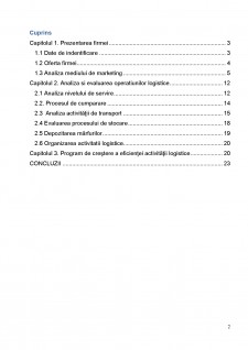 Sisteme de distribuție și logistică - Analiza și evaluarea activităților logistice SC ProdLacta SA - Pagina 2