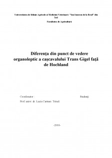 Diferența din punct de vedere organoleptic a cașcavalului Trans Gigel fata de Hochland - Pagina 1
