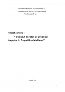 Caracteristica bugetului de stat al Republica Moldova - Pagina 1