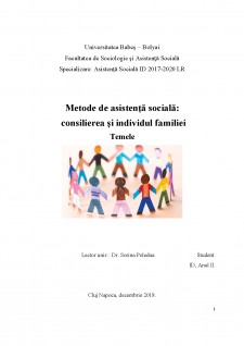 Metode de asistență socială - consilierea și individul familiei - Pagina 1