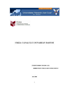 Criza canalului Dunărean Bastroe - Pagina 1