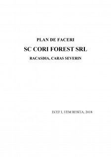 Plan de afaceri - SC Cori Forest SRL - Pagina 1