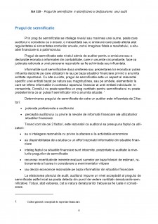 ISA 320 - Pragul de semnificație în planificarea și desfășurarea unui audit - Pagina 4