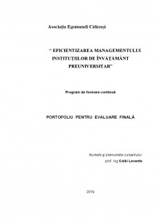Eficientizarea managementului instituțiilor de învățământ preuniversitar - Pagina 1