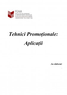 Tehnici promoționale - aplicații - Pagina 1