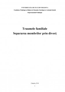 Traumele familiale - Separarea membrilor prin divorț - Pagina 1