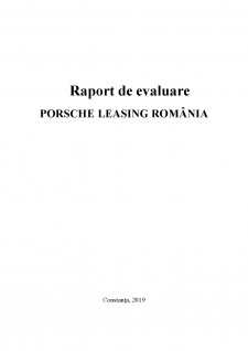 Raport de evaluare Porsche Leasing România - Pagina 1