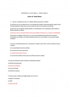 Expertiză contabilă - teste grilă - Pagina 1
