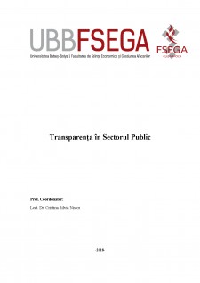 Transparența în sectorul public - Pagina 1