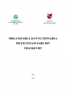 Organizarea și funcționarea pieței financiare din Frankfurt - Pagina 1