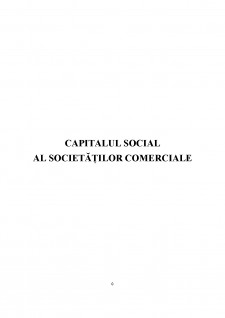 Capitalul social al societăților comerciale - Pagina 1