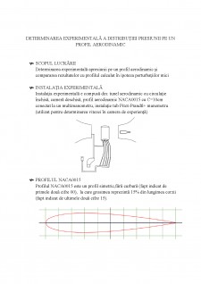 Determinarea experimentală a distribuției presiunilor pe un profil aerodinamic - Pagina 1