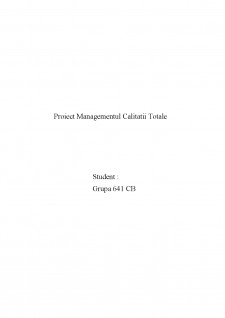 Managementul Calității Totale - Pagina 1