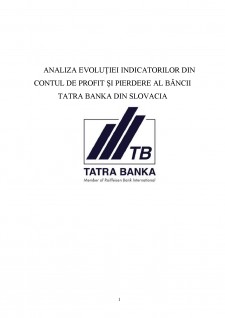 Analiza indicatorilor din contul de profit și pierdere pentru sistemul bancar slovac - Pagina 1