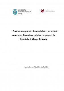 Analiza comparativă a nivelului și structurii resurselor financiare publice (bugetare) în România și Marea Britanie - Pagina 1