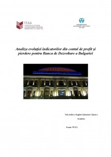 Analiza evoluției indicatorilor din contul de profit și pierdere pentru Banca de Dezvoltare a Bulgariei - Pagina 1