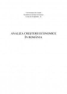 Analiza creșterii economice în România - Pagina 1
