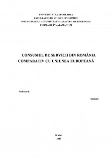 Consumul de servicii în România comparativ cu UE - Pagina 1