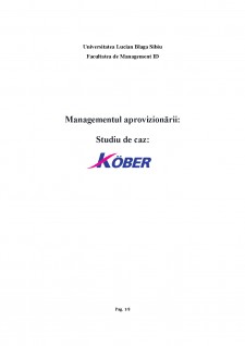Managementul aprovizionării Kober - Pagina 1