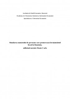 Simularea numărului de persoane care promovează învățământul liceal în România, utilizând metoda Monte Carlo - Pagina 1