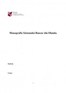 Monografia sistemului bancar din Olanda - Pagina 1