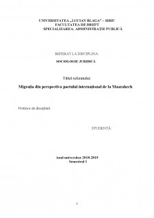 Migrația din perspectiva pactului internațional de la Maarakech - Pagina 1