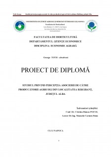Studiul privind percepția asocierii de către producătorii agricoli din localitatea Bărăbanț, județul Alba - Pagina 2