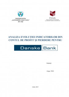 Analiza evoluției indicatorilor din contul de profit și pierdere pentru Danske Bank - Pagina 1