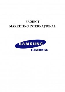 Marketing internațional Samsung - Pagina 1