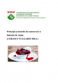 Principii și metode de conservare a dulceței de vișine - Pagina 1