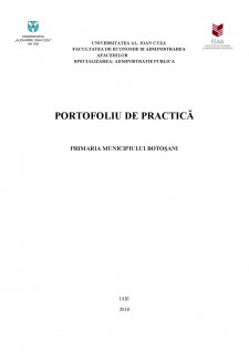 Caiet de practică - Primăria Municipiului Botoșani - Pagina 1