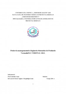 Managementul și Ingineria Sistemelor de Producție - Veronalul SC Veronal SRL - Pagina 1