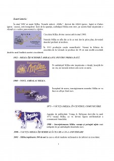 Analiza ofertei pentru produsul alimentar - ciocolata MILKA - Pagina 2