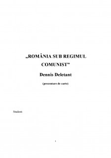 România sub regimul comunist - Dennis Deletant - Pagina 1